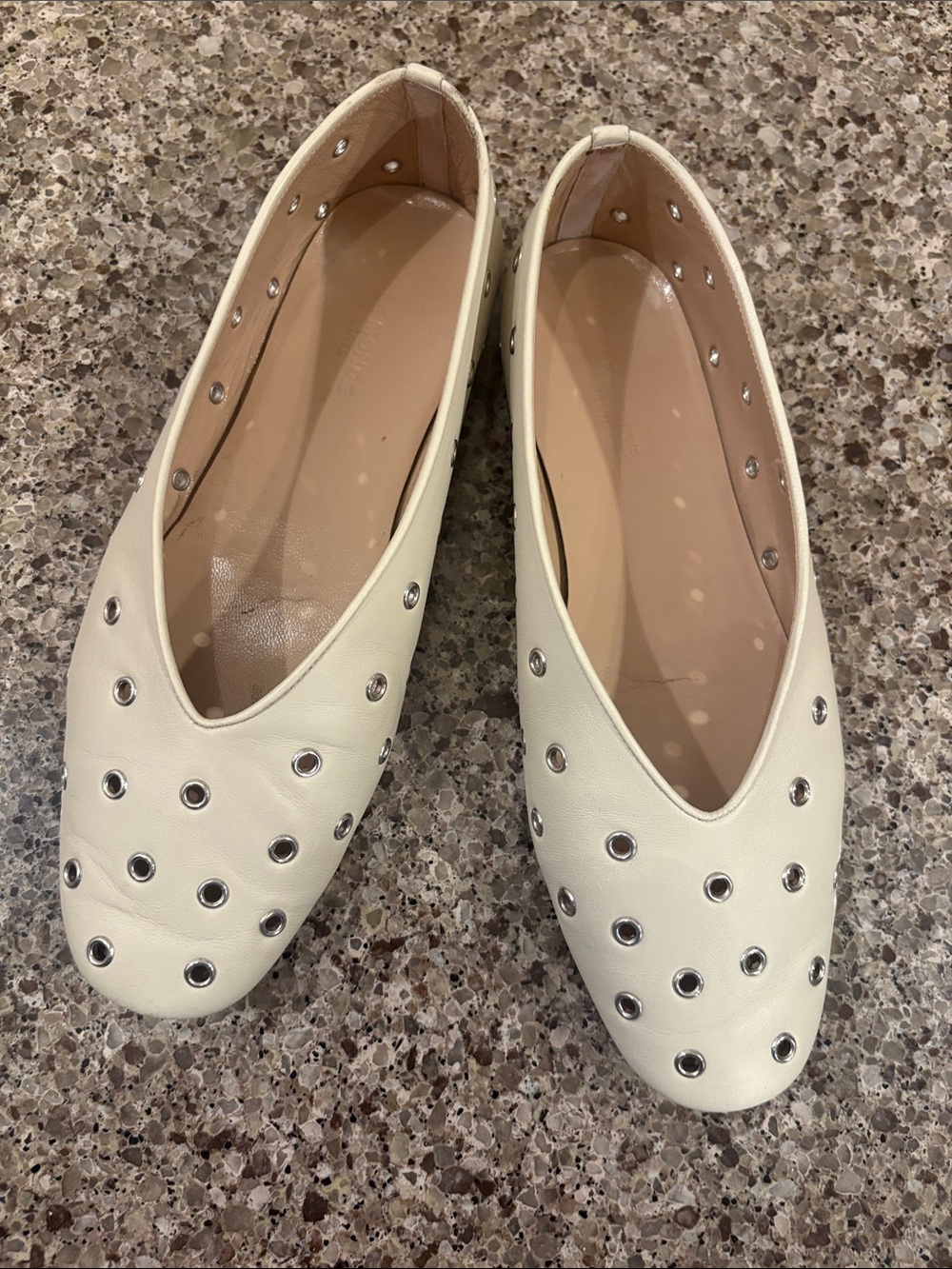 Le Monde Béryl Regency embellished leather ballet flats